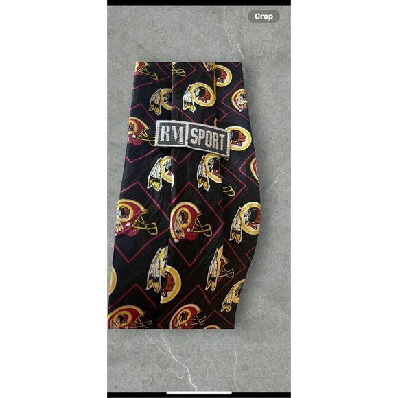 RM Sport Mens Multicolor Washington Redskins Allover Print Neck Tie - Picture 16 of 16